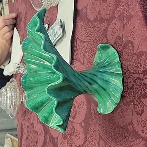 Vintage Green Ceramic Vase